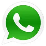 WhatsApp logo featuring a green chat bubble with a white phone icon, representing the popular messaging and communication app.